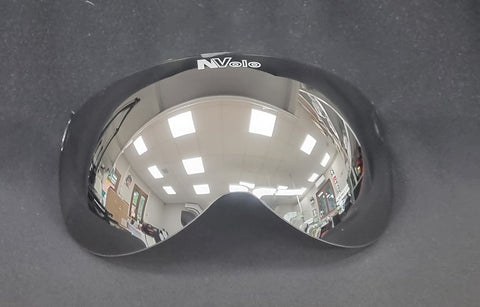 NVolo Short Face Mirrored Silver Visor